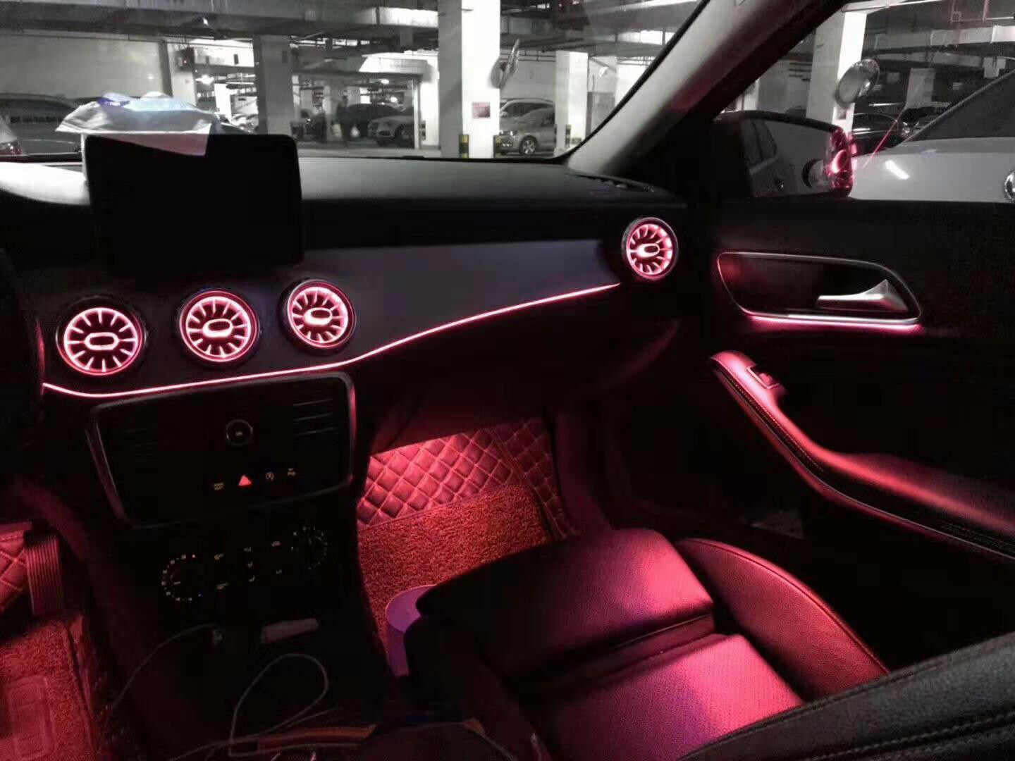 Illuminated Retrofit 3 color interior LED Ambient light for Mercedes CLA GLA