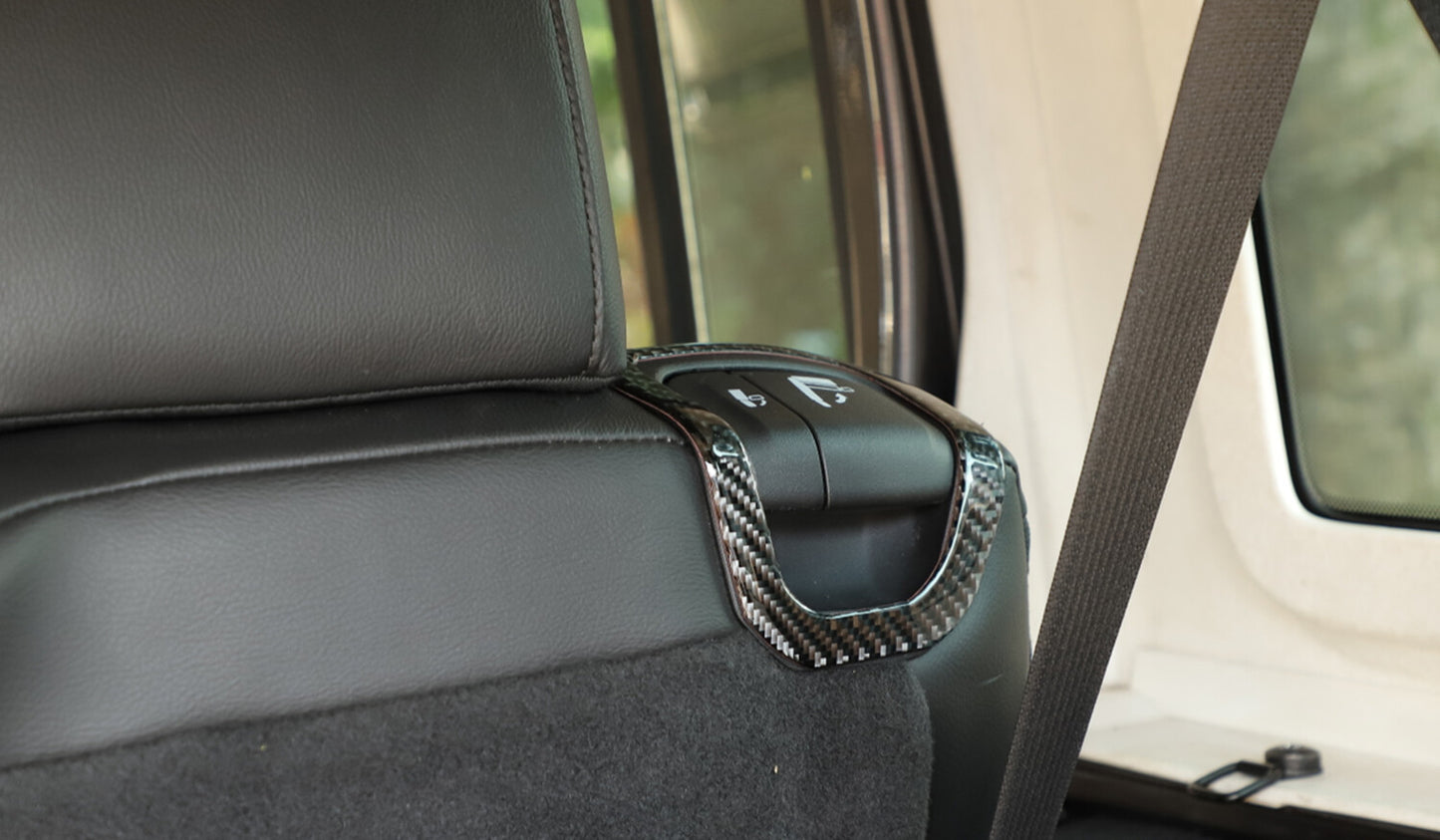 Carbon Fiber Rear for Seat Switch Bezel Trim for Jeep for Wrangler JL JT 4XE 2018-2023