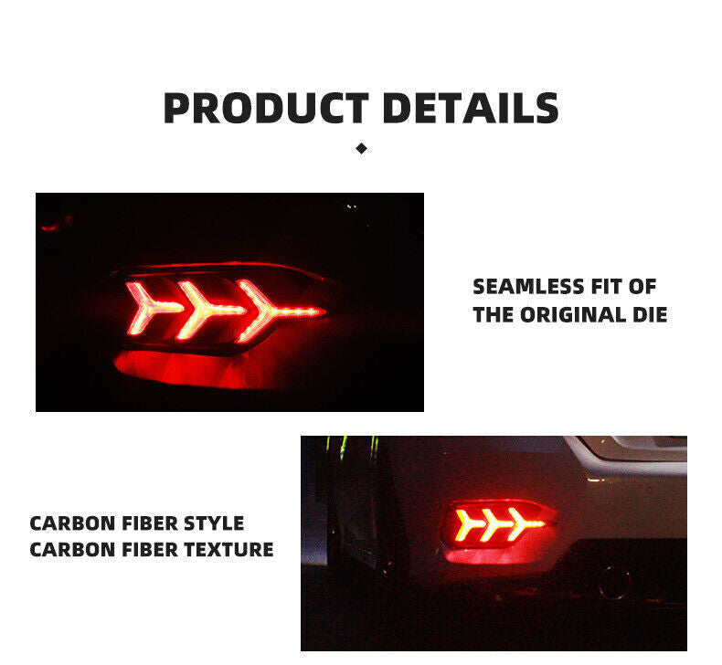 for Honda for Civic Sedan 16-21 Left Rear Bumper Reflector Turn Signal Brake Lights