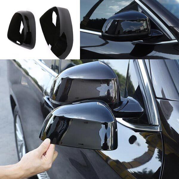 for BMW X7 G07 2019-2022 Bright Black Cover Trim Exterior Rear View Mirror 2PCS