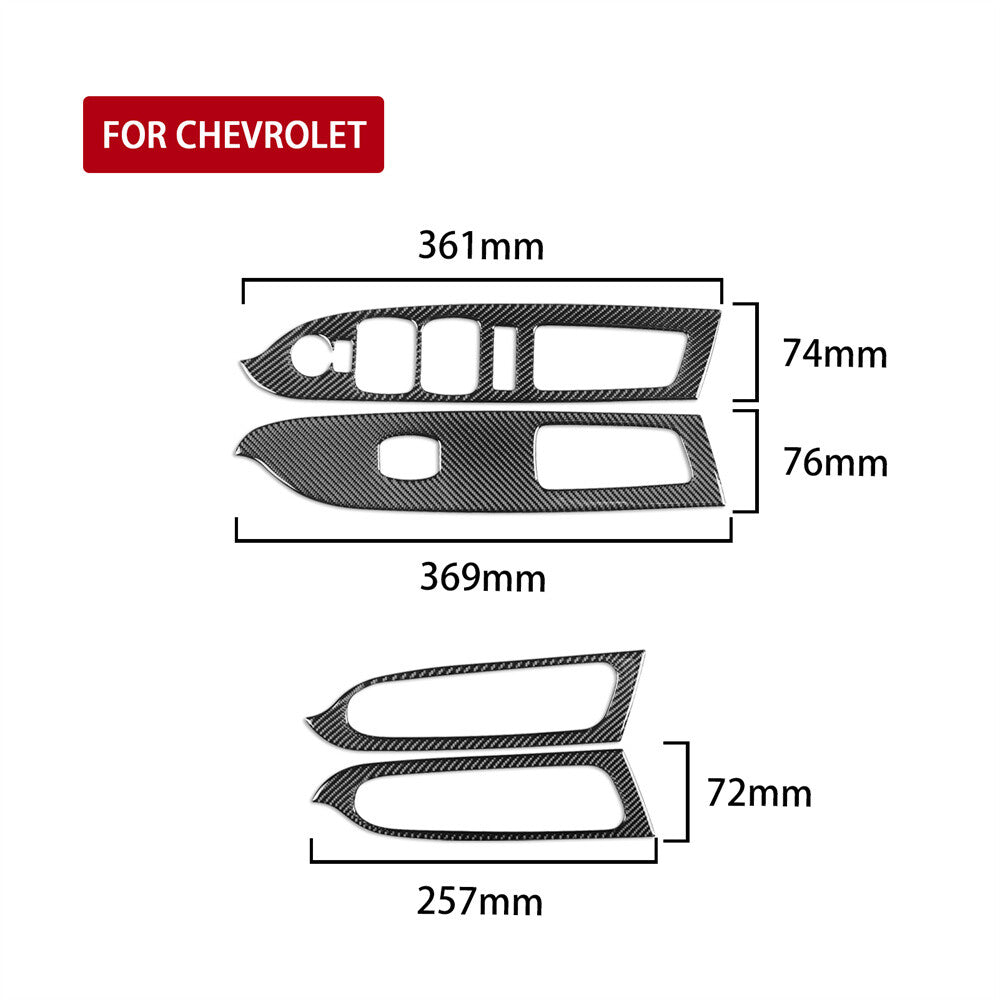 RHD Window Lift Switch Trim for Chevrolet Colorado for GMC for Canyon 15-22 Carbon Fiber
