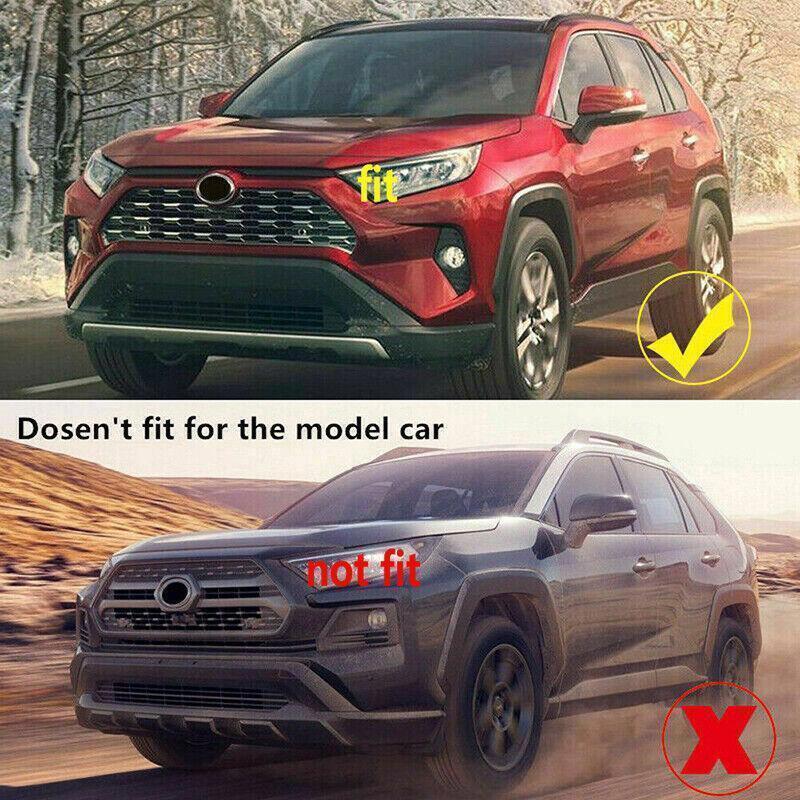 for Toyota RAV4 19-2023 Carbon Steel Front Bumper Grille Grill Cover Decal Trim