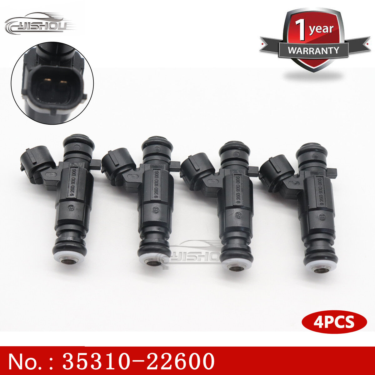 4-pack 35310-22600 fuel injectors suitable for 2000-2005 for Hyundai 1.5L and 1.6L engines.