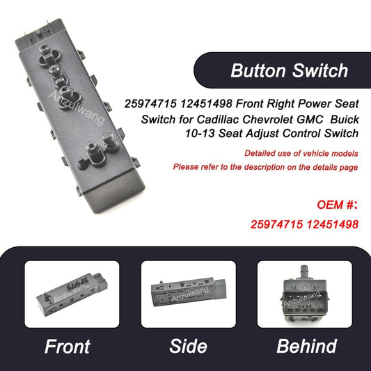 25974715 Passenger Front Right Power for Seat Switch for Cadillac for Chevrolet for GMC Buic