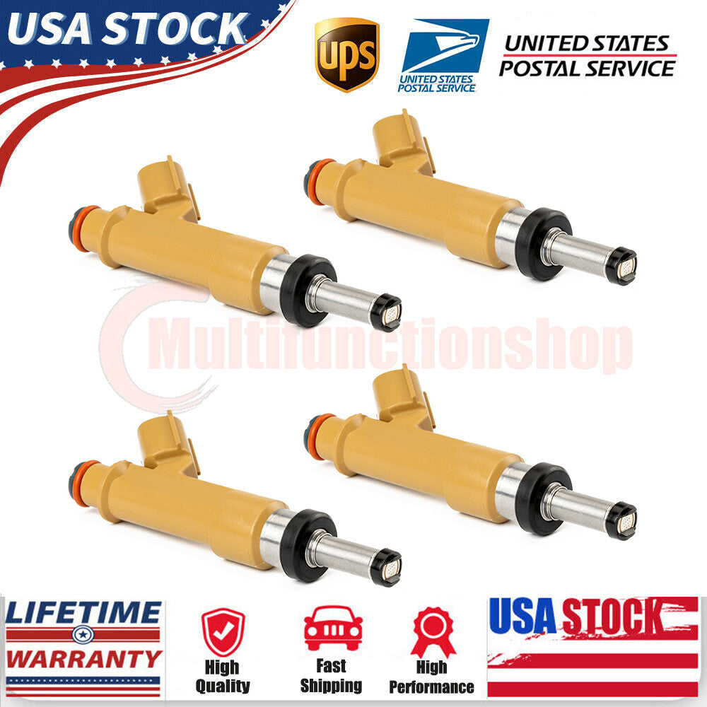 4x 23250-0T020 fuel injectors are suitable for Toyota for Corolla Matrix for Pontiac for Scion 09-19 1.8L