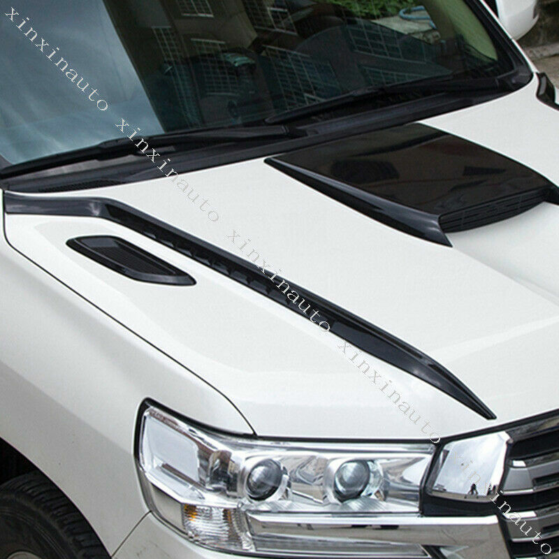 Simulation Hood Vent Decor Sport Side Air Flow trim black ForToyota for Land Cruiser