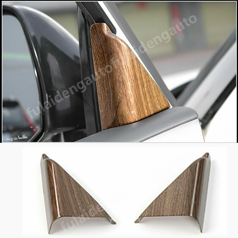 for Nissan Patrol Y62 2017-2019 Wood Grain Window Pillar A Triangle Decor Trim