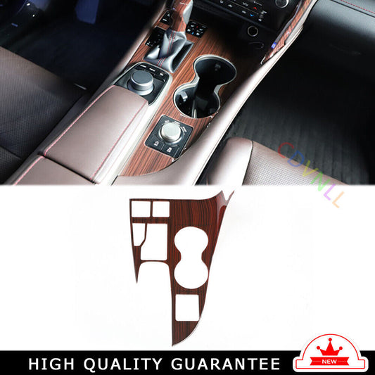Console Gear Shift Water Cup Panel Trim Interior Fit for Lexus RX 16-20 Red Wood