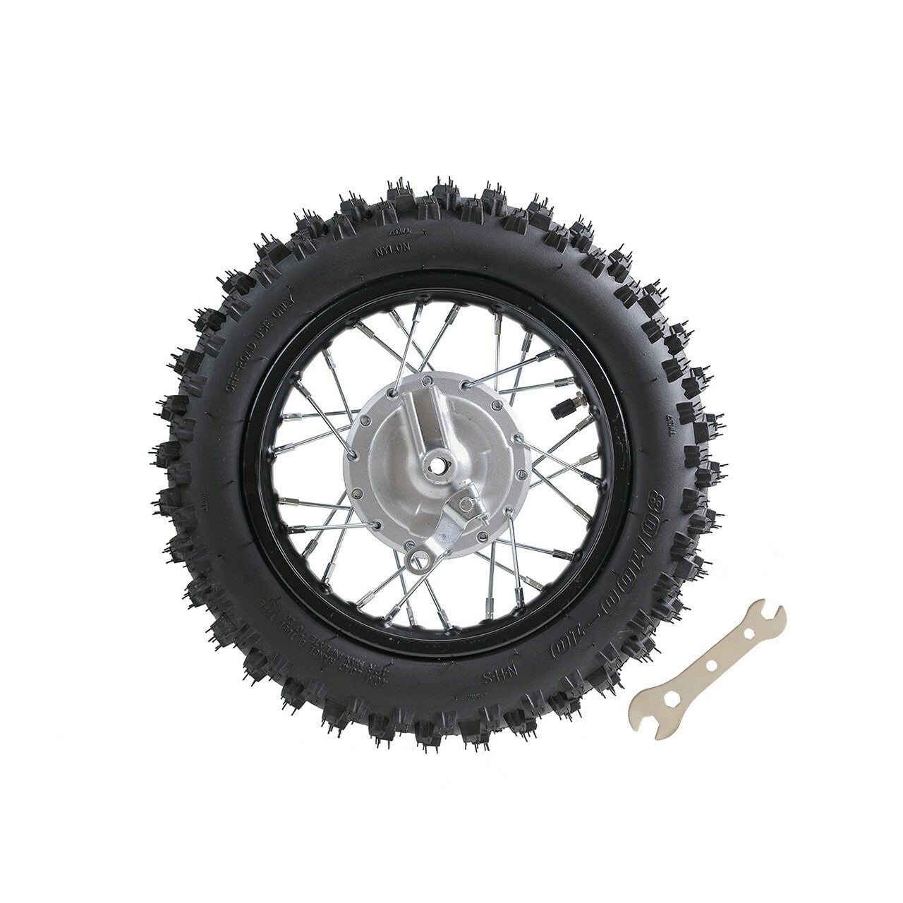 80/100-10 Drum Brake Rear Wheel Tire Rim 1.6x10 Suitable for 70cc and 110cc Dirt Pit Pro Bicycles