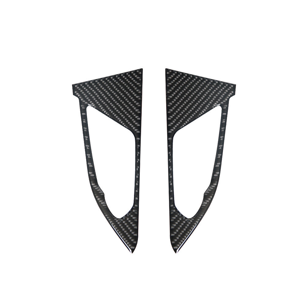 2 Rear Door Handle Trim Cover Panel Carbon Fiber for CADILLAC CTS SPORT 2008-UP