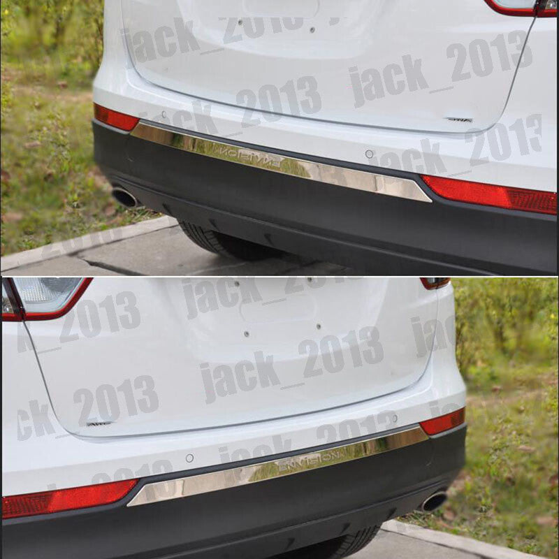 for Buick Envision 2016-2020 Chrome Steel Rear Bumper Strip Protector Cover Trim