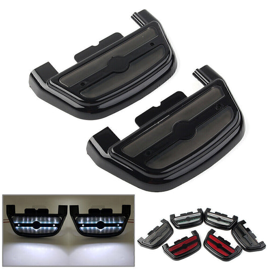 for Harley Dyna Touring Road King Led Light Passenger Footboard Floorboard Cover