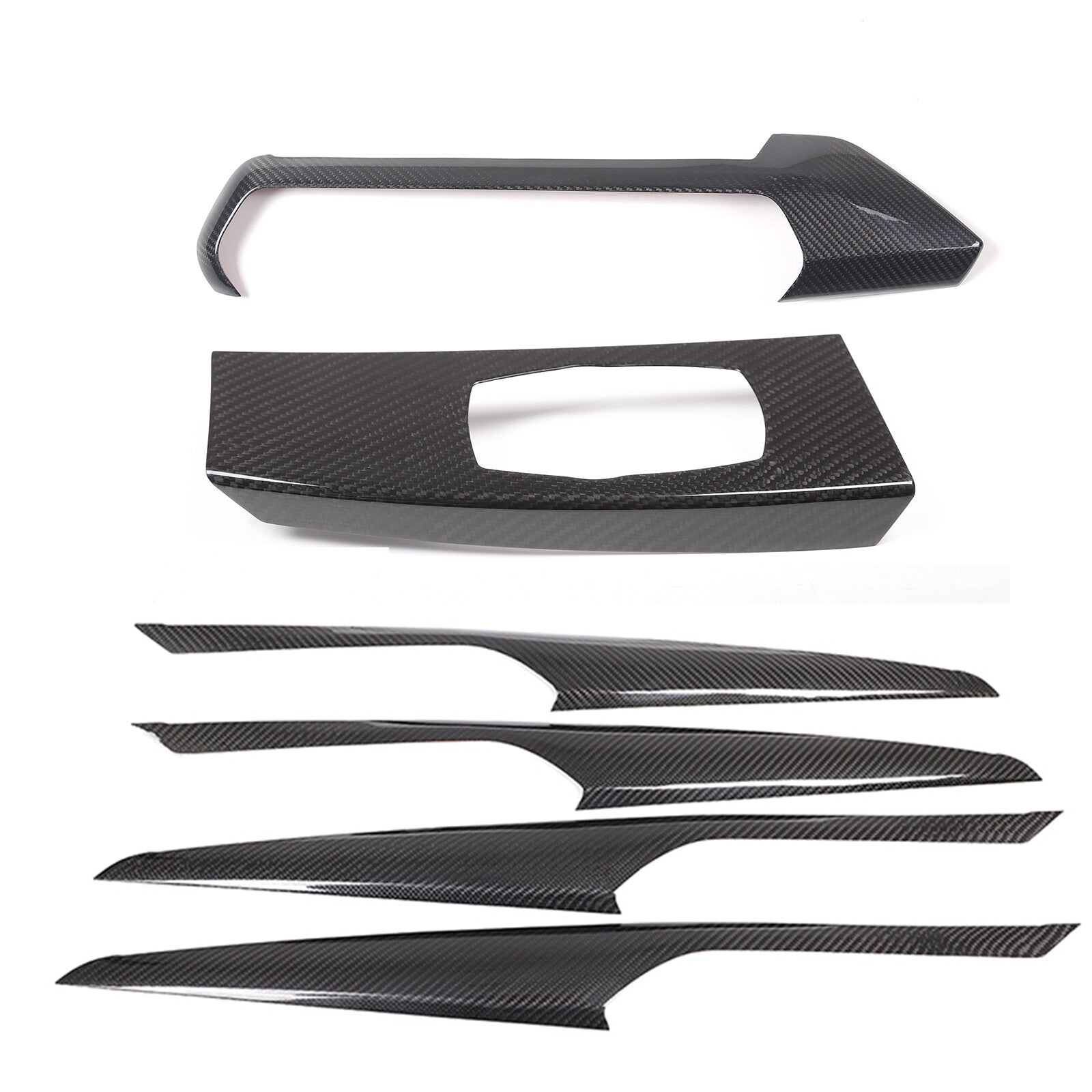 6-piece dry carbon fiber interior trim set suitable for BMW X3, X3M G01, X4, X4M G02 (2018-22)