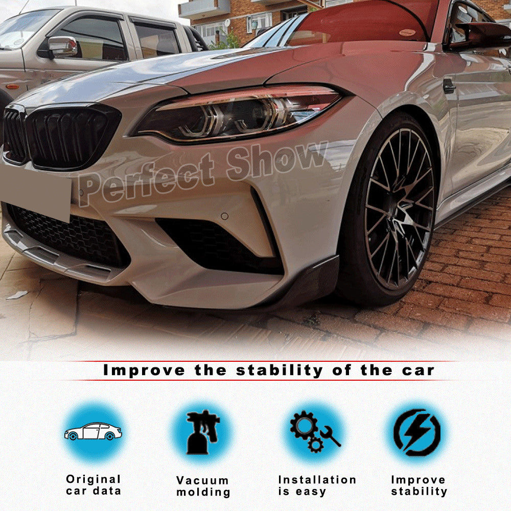 Carbon Front Bumper Side Splitter Spoiler Flap for BMW 2Series F87 M2 Coupe16-17