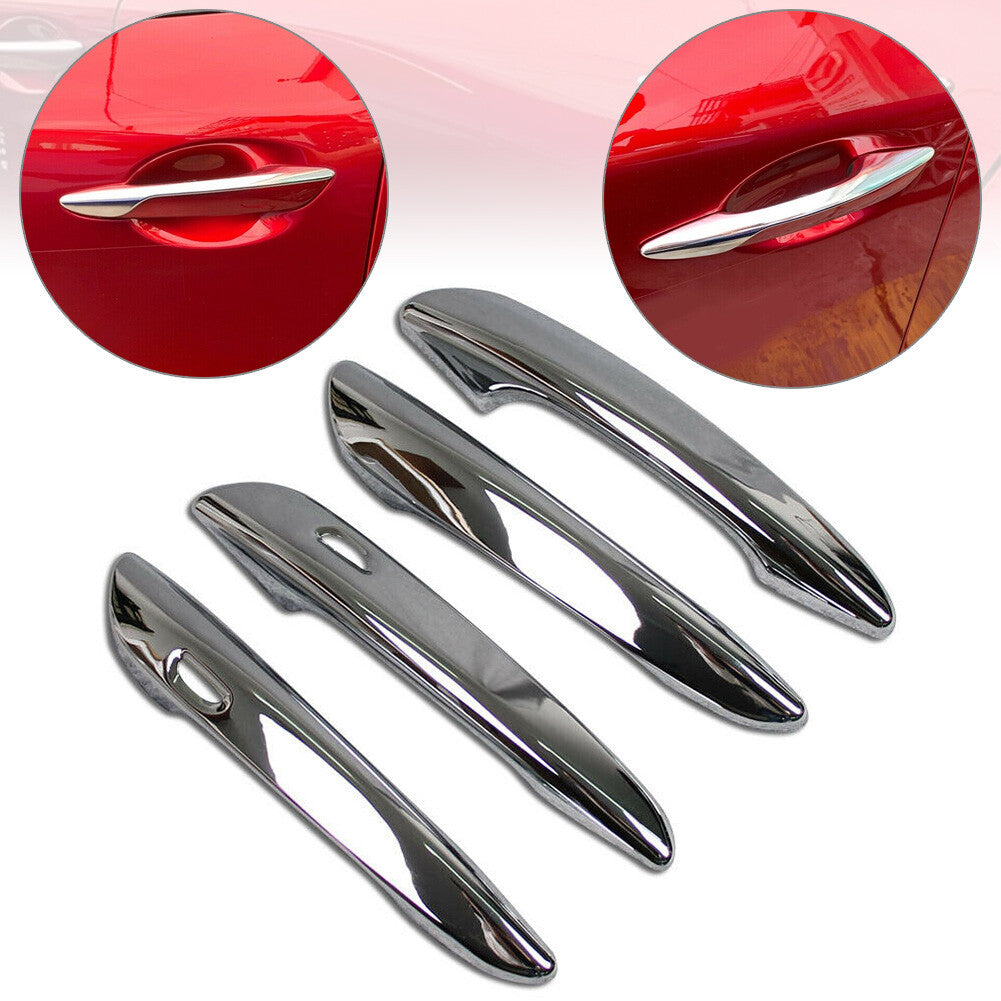 Exterior Door Handle Cover Trims ABS Chrome Fit for Mazda 3 Sedan 2019-2020 4PCS
