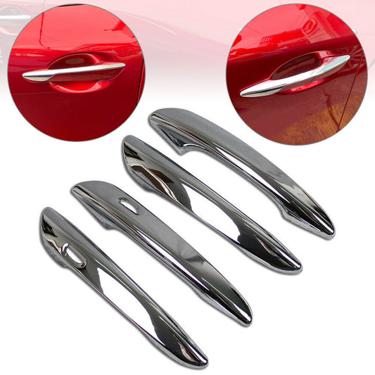 Exterior Door Handle Cover Trims ABS Chrome Fit for Mazda 3 Sedan 2019-2020 4PCS