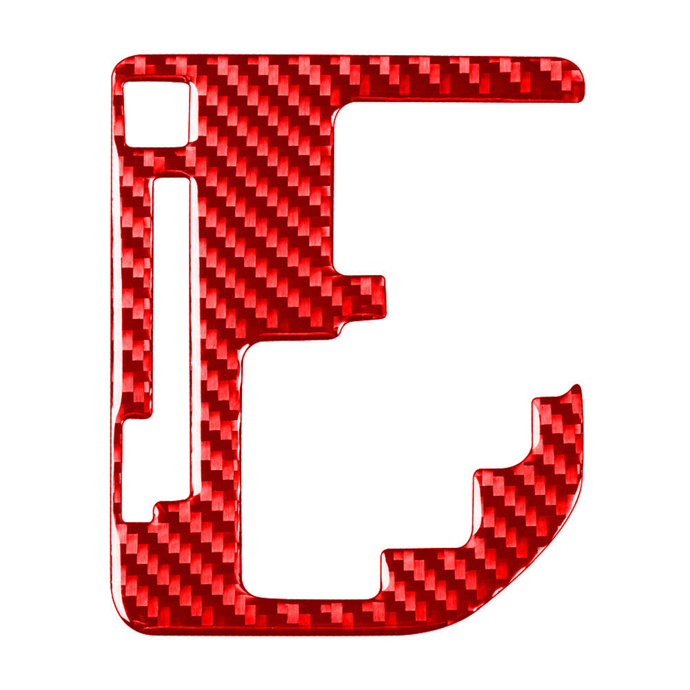 Carbon Fiber Interior Gear Shift Panel Cover Trim Fit for Toyota Tundra 2014-21 RED