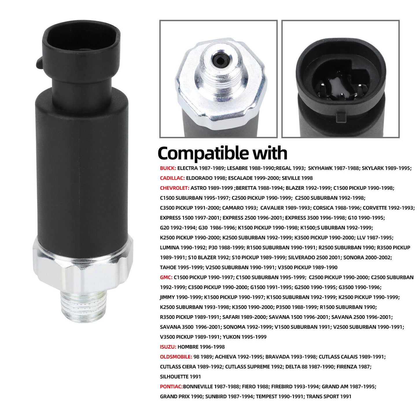 Engine oil pressure sensor suitable for 1990 R1500 Suburban 5.7L/6.2L 19244500