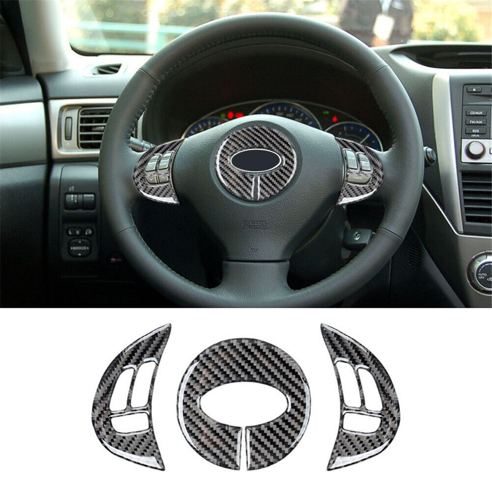 34Pcs Carbon Fiber Inner Full Set Kit Cover Trim for Subaru Forester 2009-2013