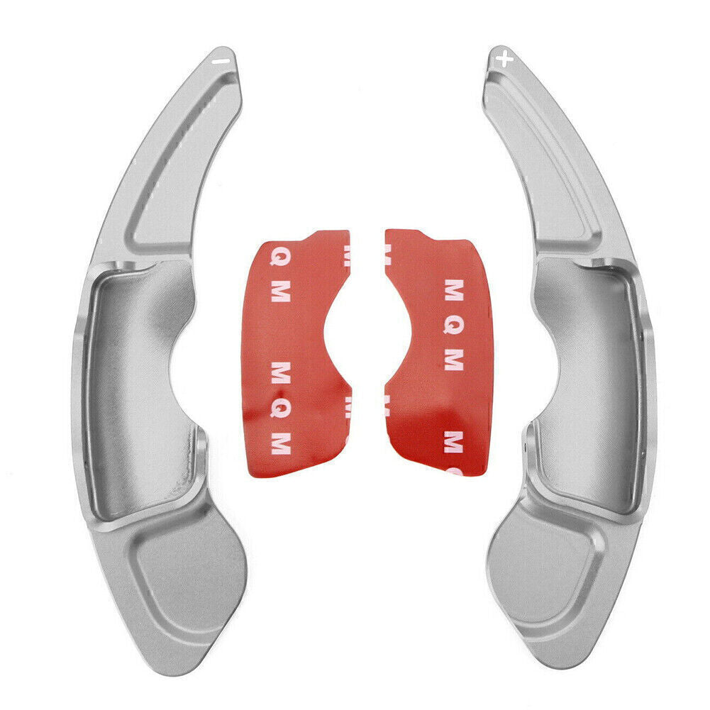 2x Fit for Lexus RC NX IS Steering Wheel Shift Paddle Shifter Extension Trim Silver