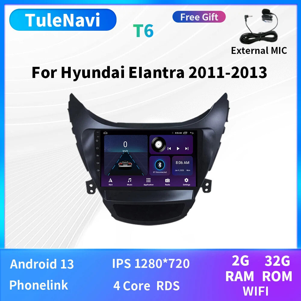 for Hyundai for Elantra Avante I35 2011-2016 Carplay Car Radio GPS Multimedia Screen