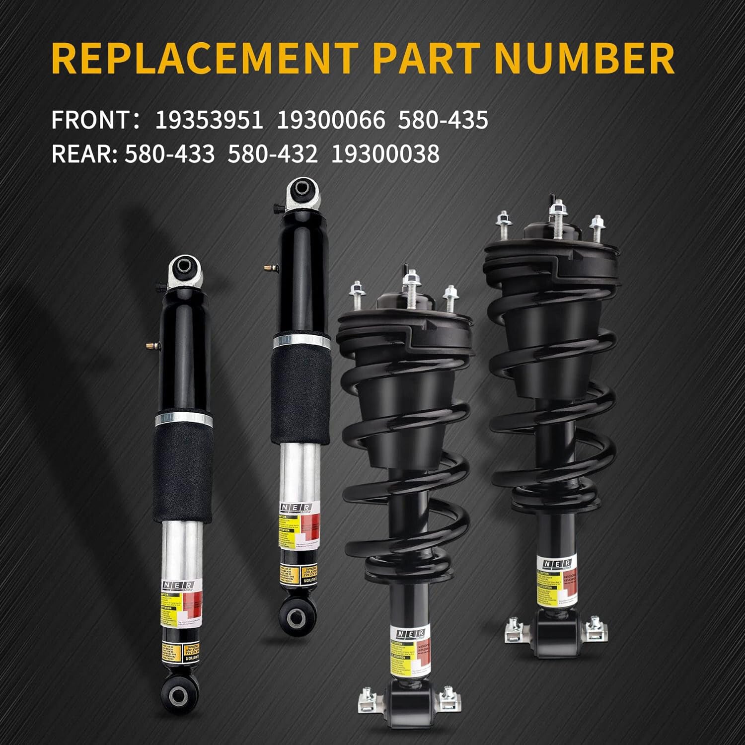 4-piece front and rear shock absorber strut auxiliary system for Lamborghini Aventador 12 - magnetic belt lift 