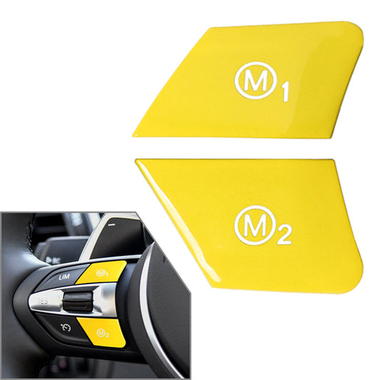 Lenkrad M1 M2 Mode Switch Button Cover Fur for BMW 1 2 3 4 5 6 Serie Gelb