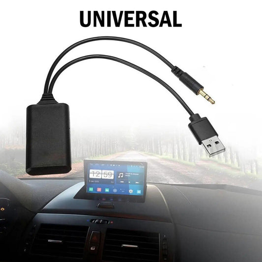 Car USB 3.5mm Aux Media Wireless Bluetooth Music Player Audio Cable Adapter Kit