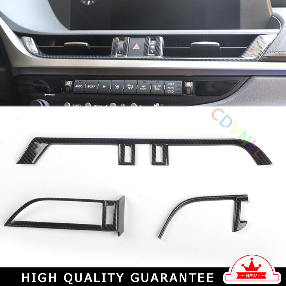 Middle Air Outlet Vent Cover Trim Fit for Lexus for ES 2018-21 Black Carbon Fiber