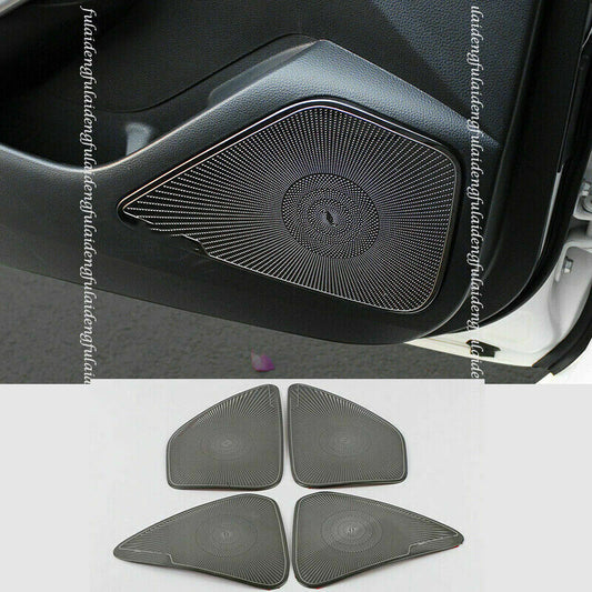 4P for Toyota for Corolla 2019-2023 Black Inner Door Loudspeaker Cover Molding Trims
