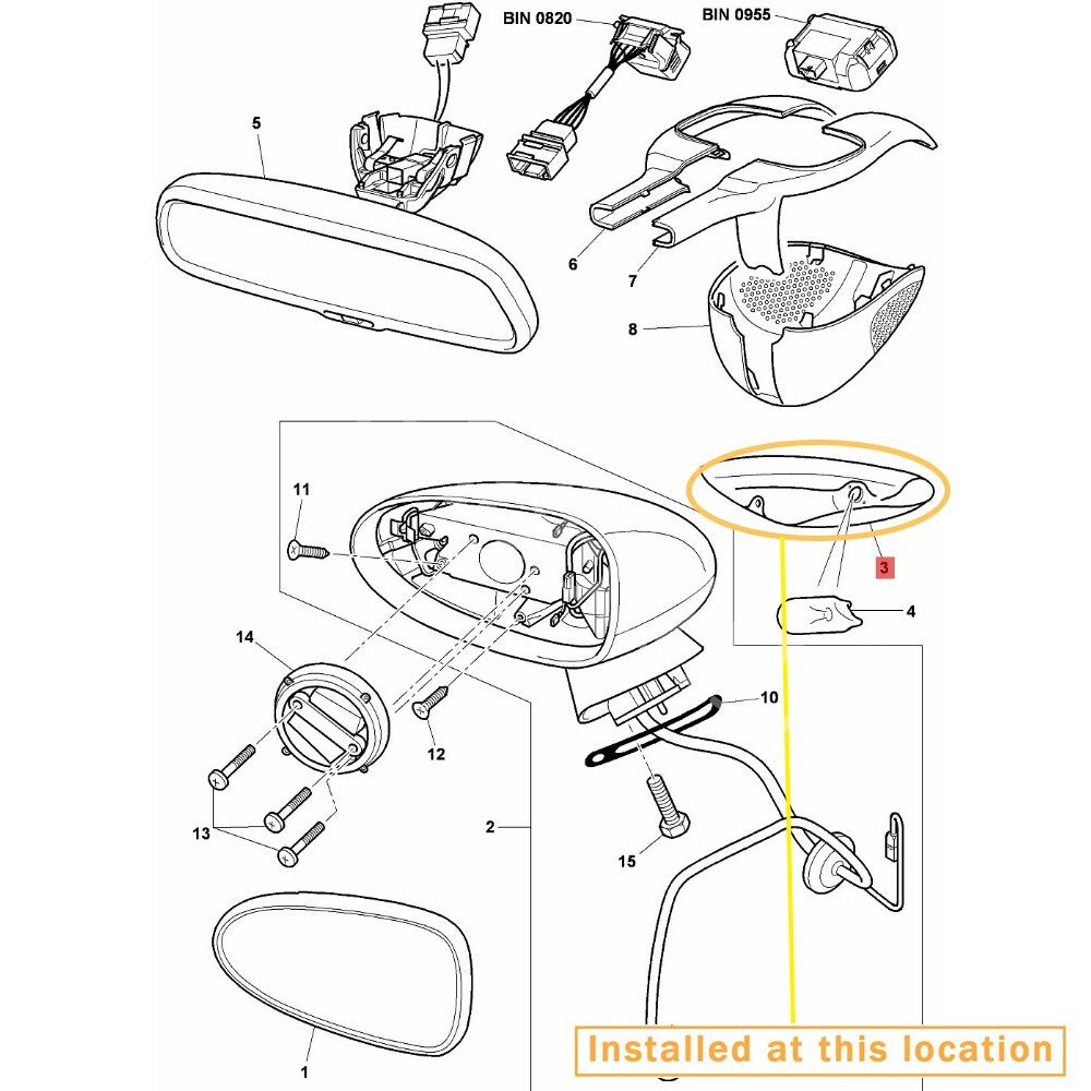 for Bentley GT GTC Flying Spur mirror lens (right side) Equipment Manufacturer: 3W0949102