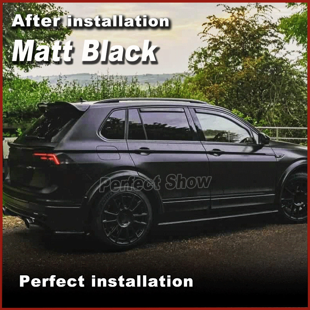 MATT BLACK Rear Roof Spoiler Wing Lip for Volkswagen for VW for Tiguan MK2 SUV 2017-2019