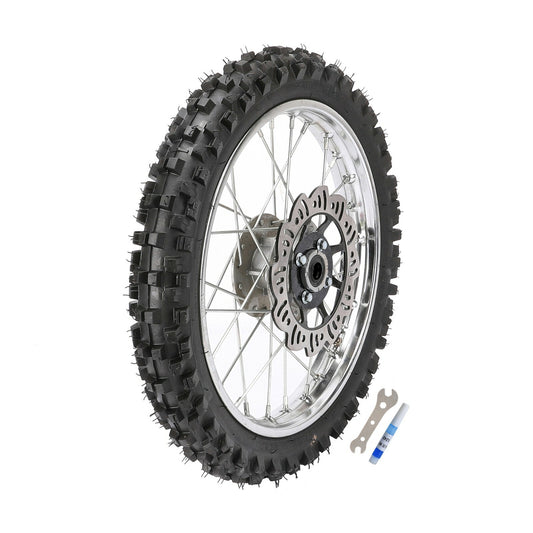 14-inch front wheel, 60/100-14 tire, rim assembly, suitable for 140cc, 110cc, 125cc, and 70cc pit bikes.
