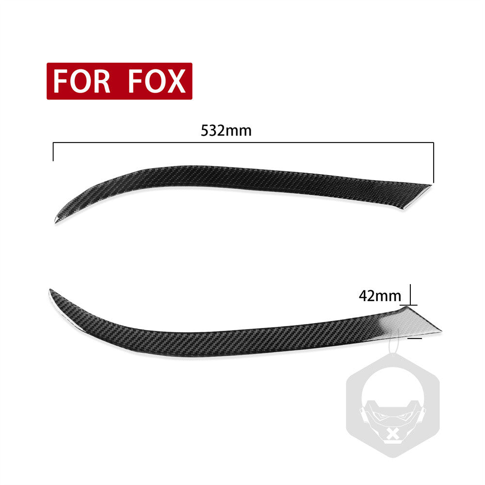 Carbon Fiber Front Headlight Eyelids Eyebrow Panel Trim for Ford Focus 2005-2008