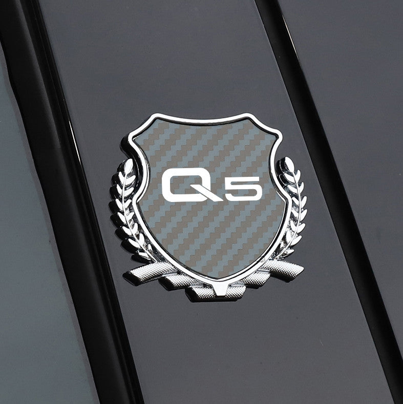 Carbon fiber decals/stamps for Audi for A6 side fenders and windows