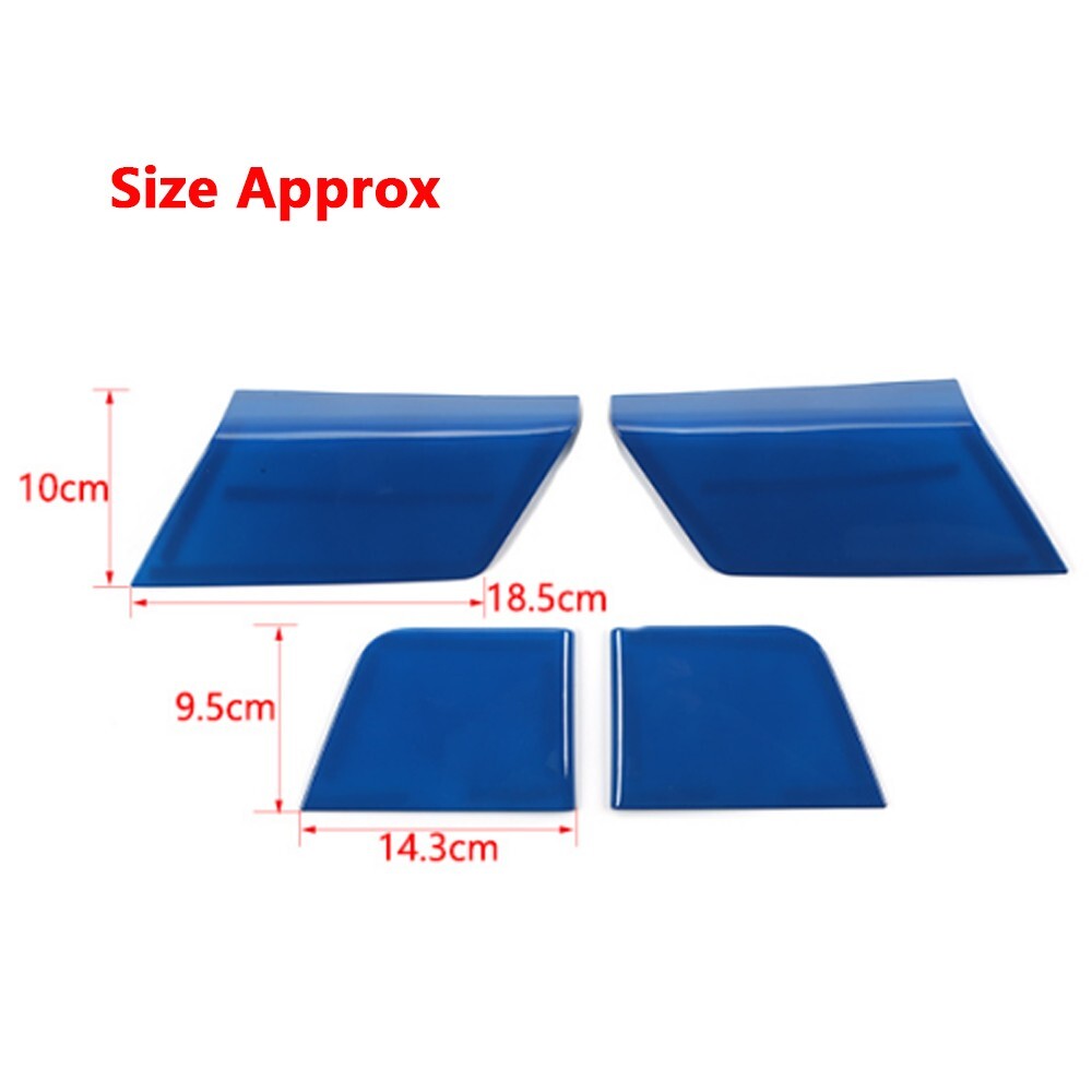 4PCS Blue Front Rear Inner Door Panel Cover Trim for Ford F150 2021 2022 2023
