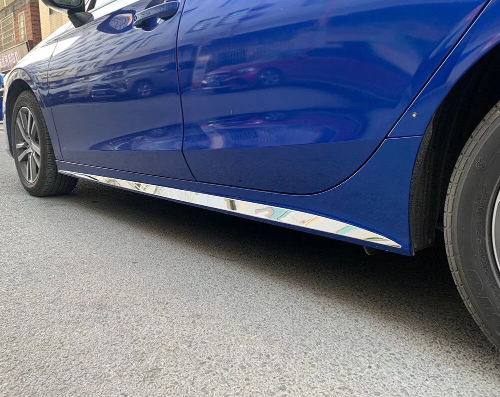 for Honda for Civic 2022-2023 Chrome silver Door Body Side Skirt Molding Cover Trim