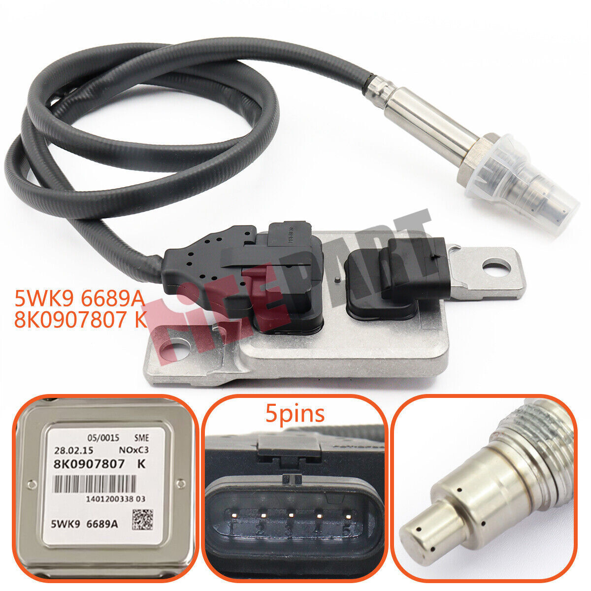 Nox Sensor 8K0907807K compatible for VW Touareg 3.0 TDI for Audi 5WK96689A 8K0907807 K