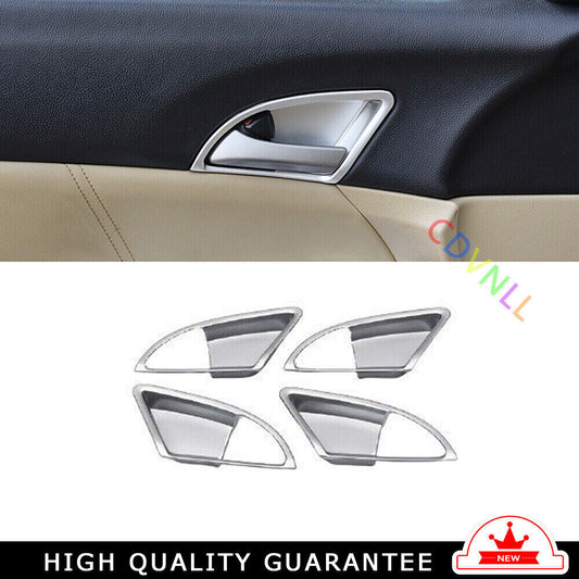 Inner Door Handle Bowl Cover Trim 4X for Honda Accord Crosstour 2008-2013 Silver