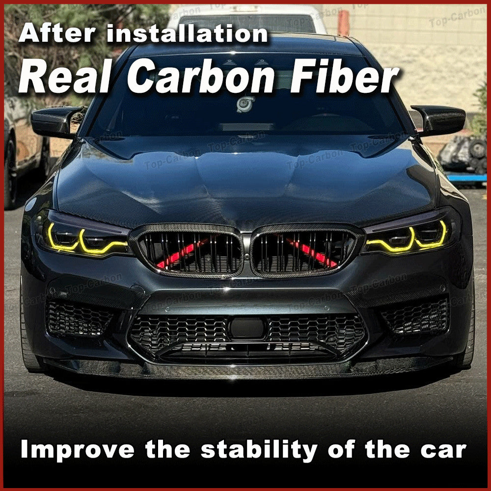 Fit for BMW 5Series F90 M5 18-19 REAL Carbon Front Bumper Lip Splitter Spoiler