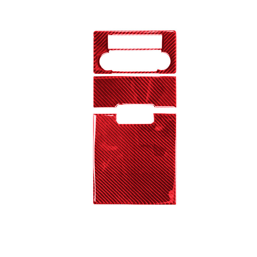 Red Carbon Fiber Rear Air Outlet Cover Trim for Toyota Highlander 2008-2013