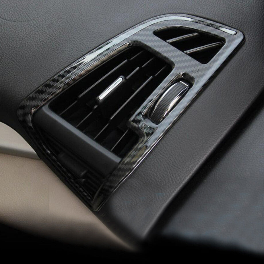 Carbon fiber side vent socket cover frame trim for Ford Escape Kuga 13 - 2019