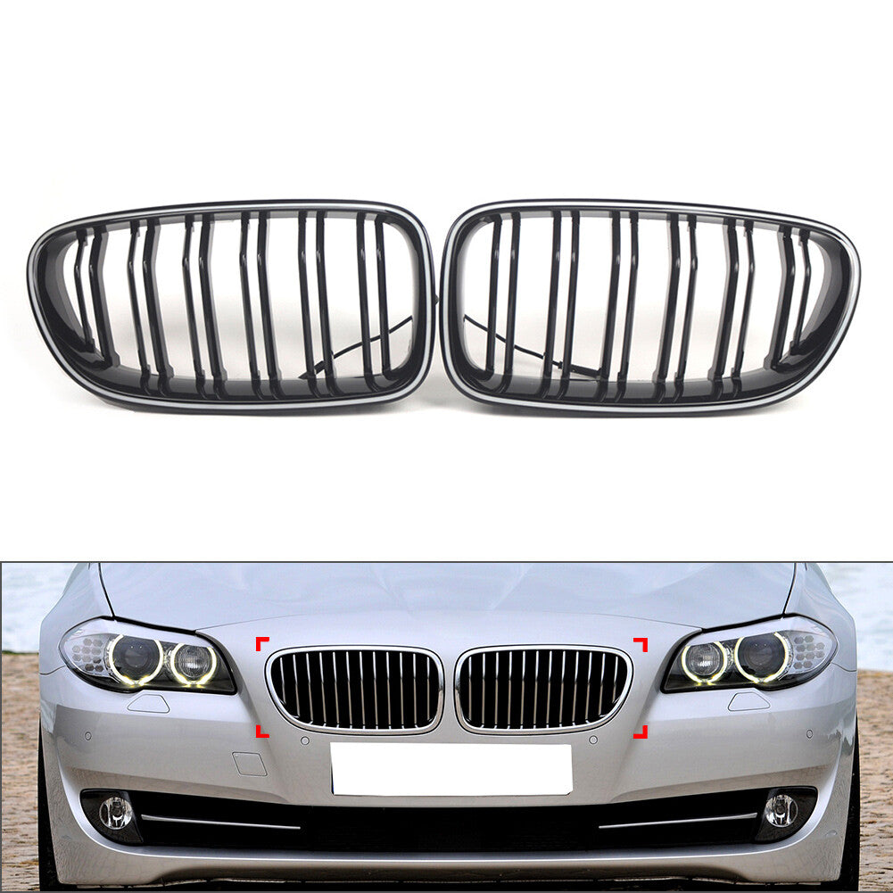 Front Kidney Grille Grill With Light Strip for BMW 5 Series F10 F11 2010-2016 14